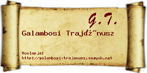 Galambosi Trajánusz névjegykártya